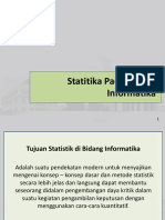 Statistik Dan Data Analisis Pertemuan Ke 12 Statistika Pada Bidang Informatika