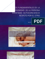 4 Fundamentos de La Etica Dignidad, Identidad Autoconciencia Respeto Por El Otro