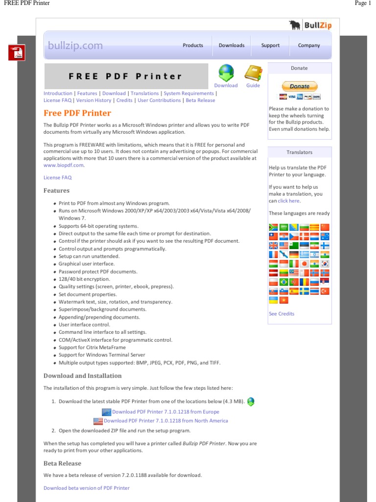 Free pdf printer download free pdf windows registry command line