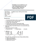 Soal PAS PJOK Kelas 2 (Websiteedukasi.com)