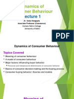 Dynamics of Consumer Behaviour Part I