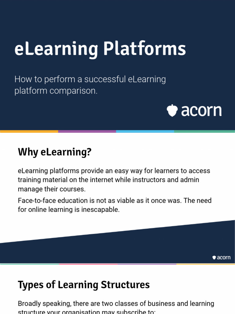 eLearning Platform Comparison Guide | PDF | Educational Technology ...