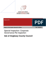 Special Inspection: Corporate Governance Re-Inspection: Isle of Anglesey County Council