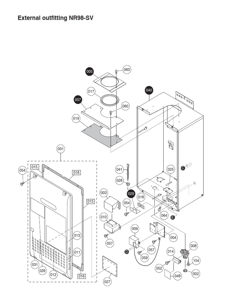 Parts - List For Noritz NR83-DVC | PDF | Building Engineering | Mechanical  Engineering