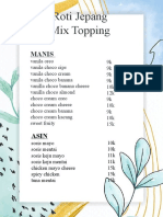 Roti Jepang Mix Topping: Manis