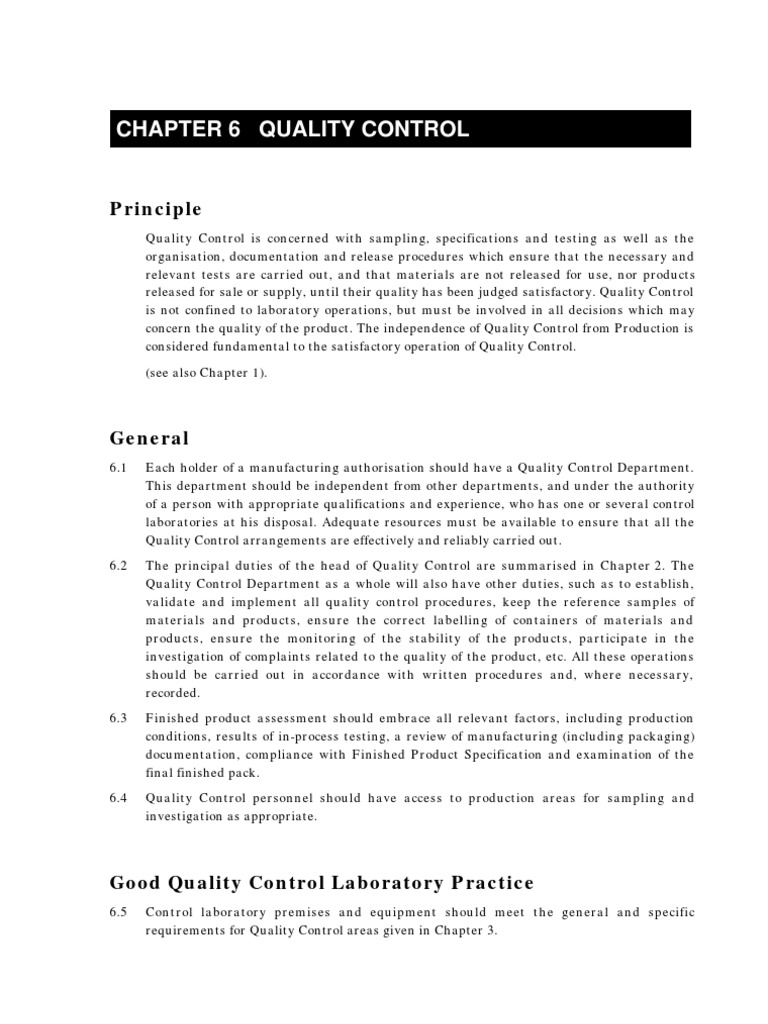Quality Control | PDF