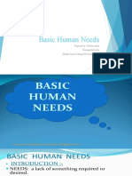 Basic Human Needs: Prepared by Rehana Ayub Nursing Instructor Sheikh Zayed College of Nursing RYK