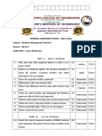 INTERNAL ASSESSMENT EXAM I - March 2021