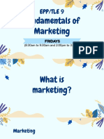 EPP/TLE 9 Fundamentals of Marketing