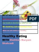 Healthy Eating: Dietitian Maryam Shahzadi