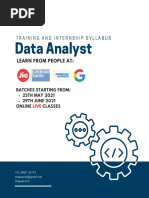 Data Analyst Syllabus