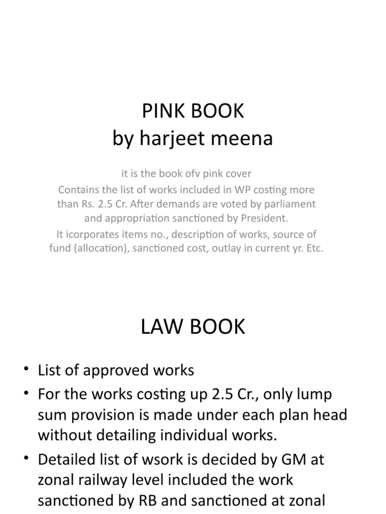 Indian Railway Pink Book Overview 2024-25 | PDF | Budget | Budgets And ...