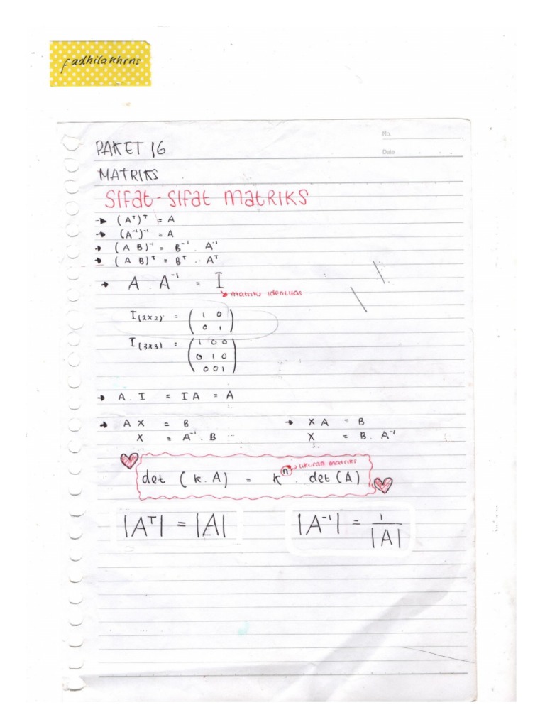 Catatan Matematika SMA - Fadhila | PDF