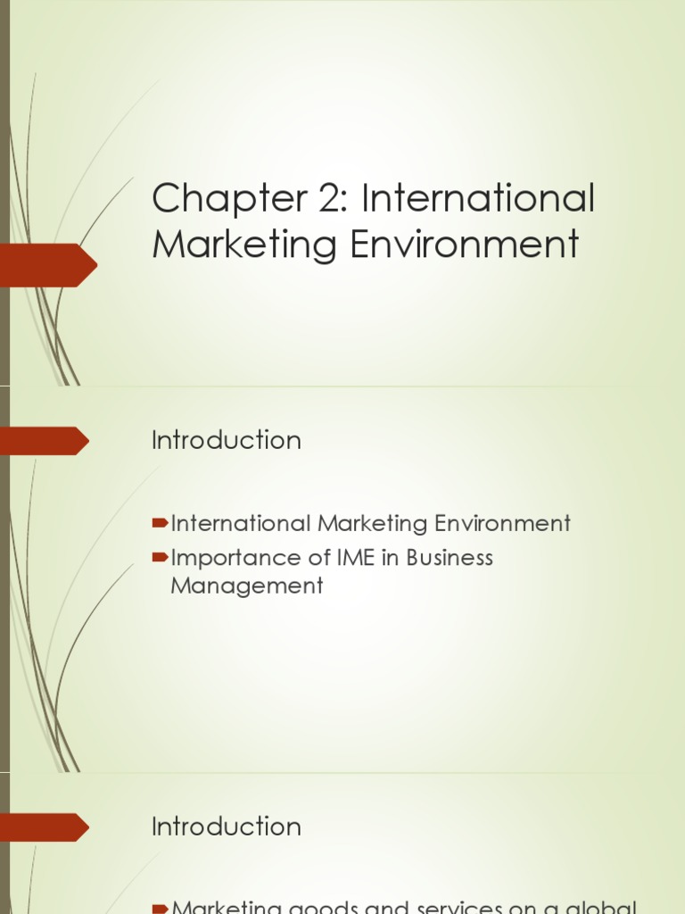 Chapter 2 Marketing Environment Pdf Single Market Trade