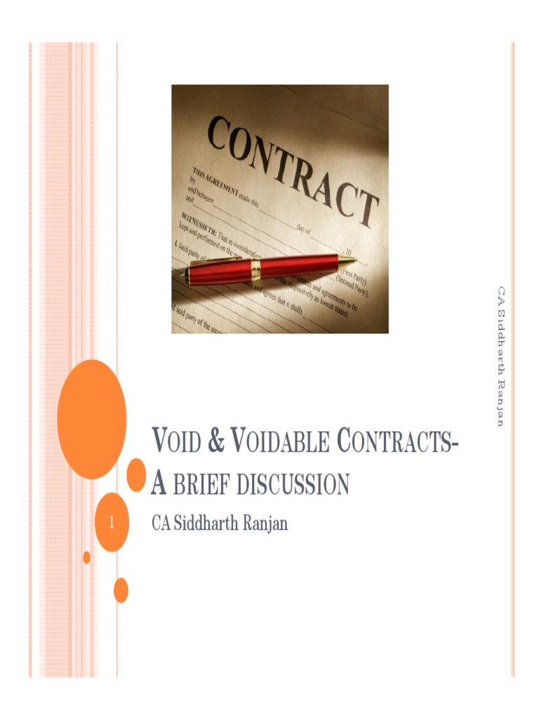 Void And Voidable Contract