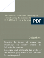 The Impact of Science and Technology On Society During The Industrial Revolution (A.D. 1730-A.D.1950 in The Modern World)