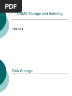 DBMS Storage and Indexing