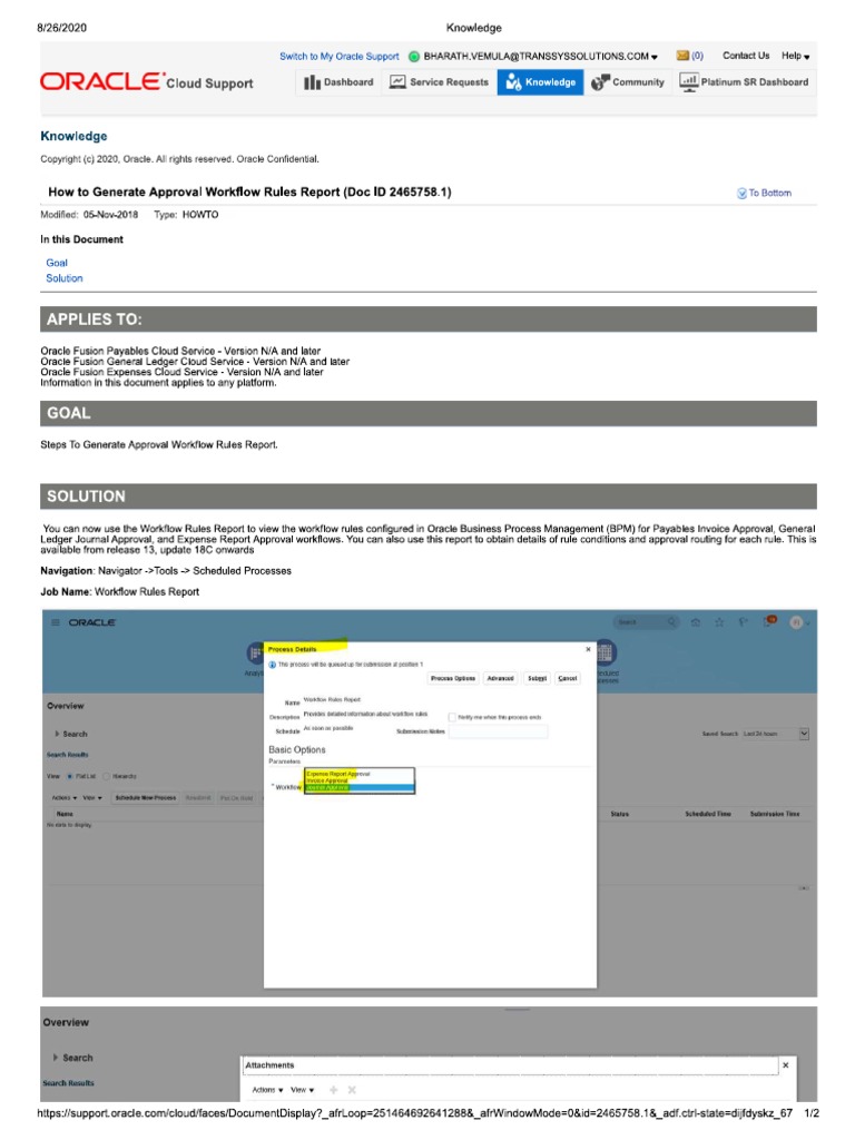 Workflow Report Generation | PDF