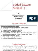 Embedded System Module-1: by Dr. Manoj Prabhakaran - K Assistant Professor, SEEE, VIT Bhopal