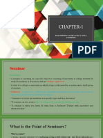 Chapter-1: Basic Definitions and Tips On How To Make A Presentation