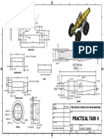 Engineering drawing of mechanical parts assembly