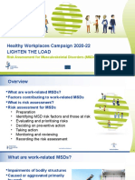 Healthy Workplaces Campaign 2020-22 Lighten The Load: Risk Assessment For Musculoskeletal Disorders (MSDS)