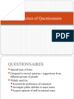 Construction of Questionnaire