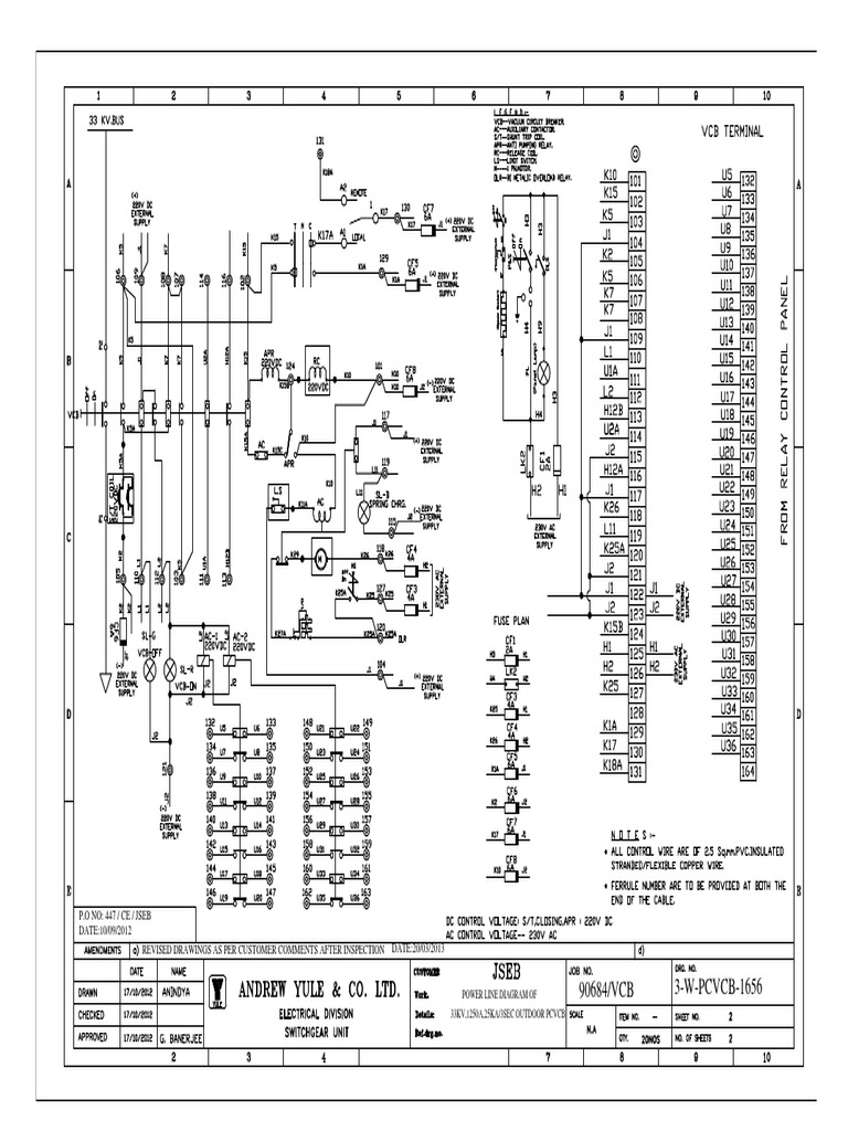 33kV VCB Panel Wiring Diagram | PDF | Science & Mathematics