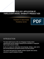 Ads and Ideology: Application of Fairclough'S Model On Beauty Product Ads