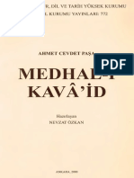 Ahmet Cevdet Paşa Medhal-I Kava'Id TDK