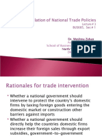 202-3 Formulation of National Trade Policies