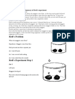 Redi's Problem: Transcript of Copy of Summary of Redi's Experiment