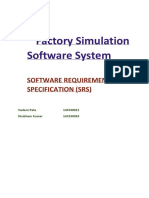Factory Simulation Software System: Software Requirements Specification (SRS)