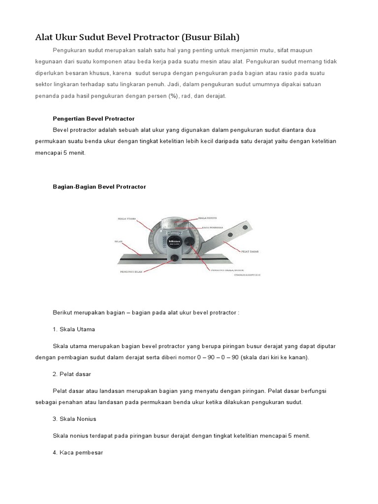 Alat Ukur Sudut Bevel Protractor PDF