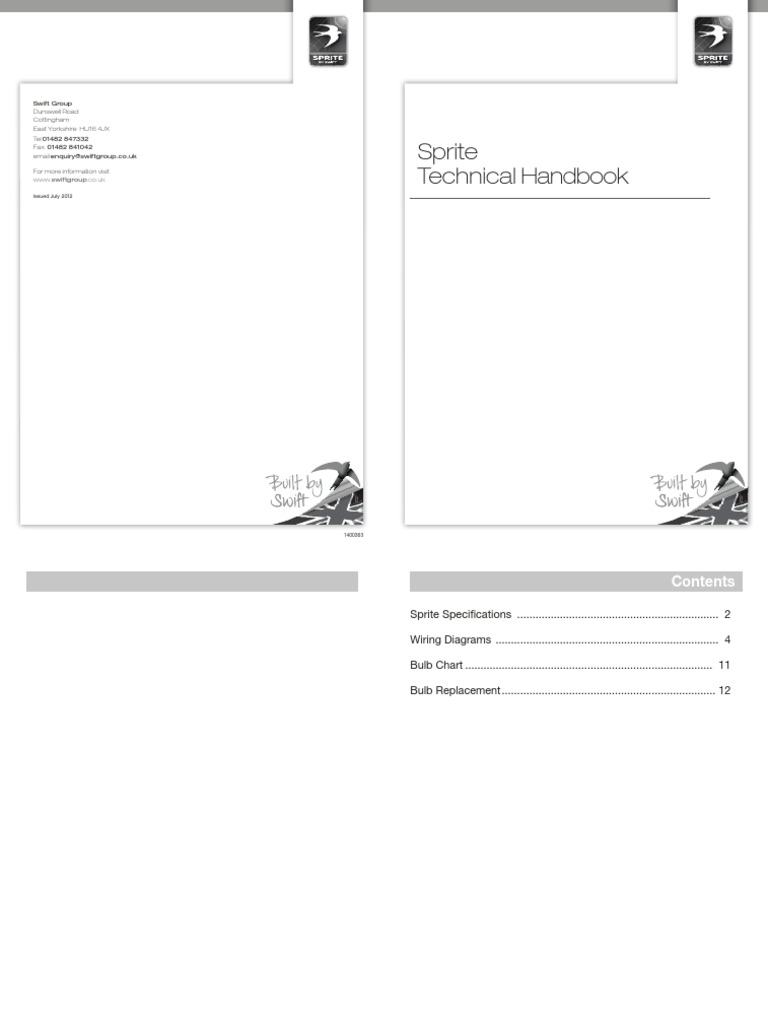 2013 Sprite Tech Book | PDF | Electrical Components | Motor Vehicle