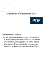 3 - Measures of Describing Data