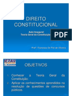 DIREITO CONSTITUCIONAL - TEORIA GERAL DA CONSTITUIÇÃO - PROF FCO DE POLI DE OLIVEIRA