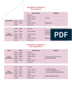 Training Schedule (For Debaters) : Date Time Main Events Syllabus