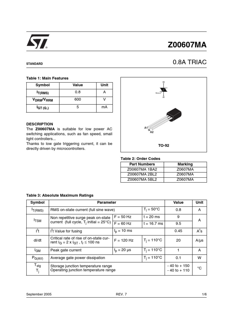 Z0607 | PDF | Root Mean Square | Electrical Components