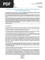 Decision Terhes v. Romania - Lockdown Ordered by The Authorities To Tackle The COVID-19 Pandemic Could Not Be Equated With House Arrest