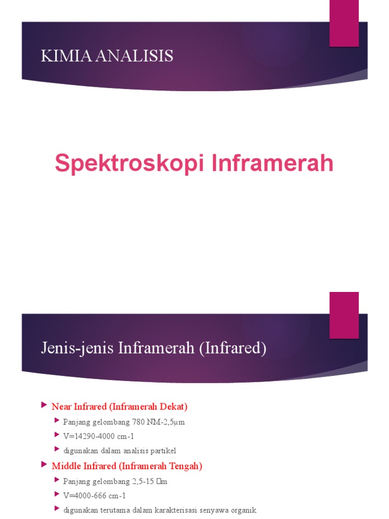 Spektroskopi Inframerah: Jenis dan Aplikasi | PDF | Sains & Matematika