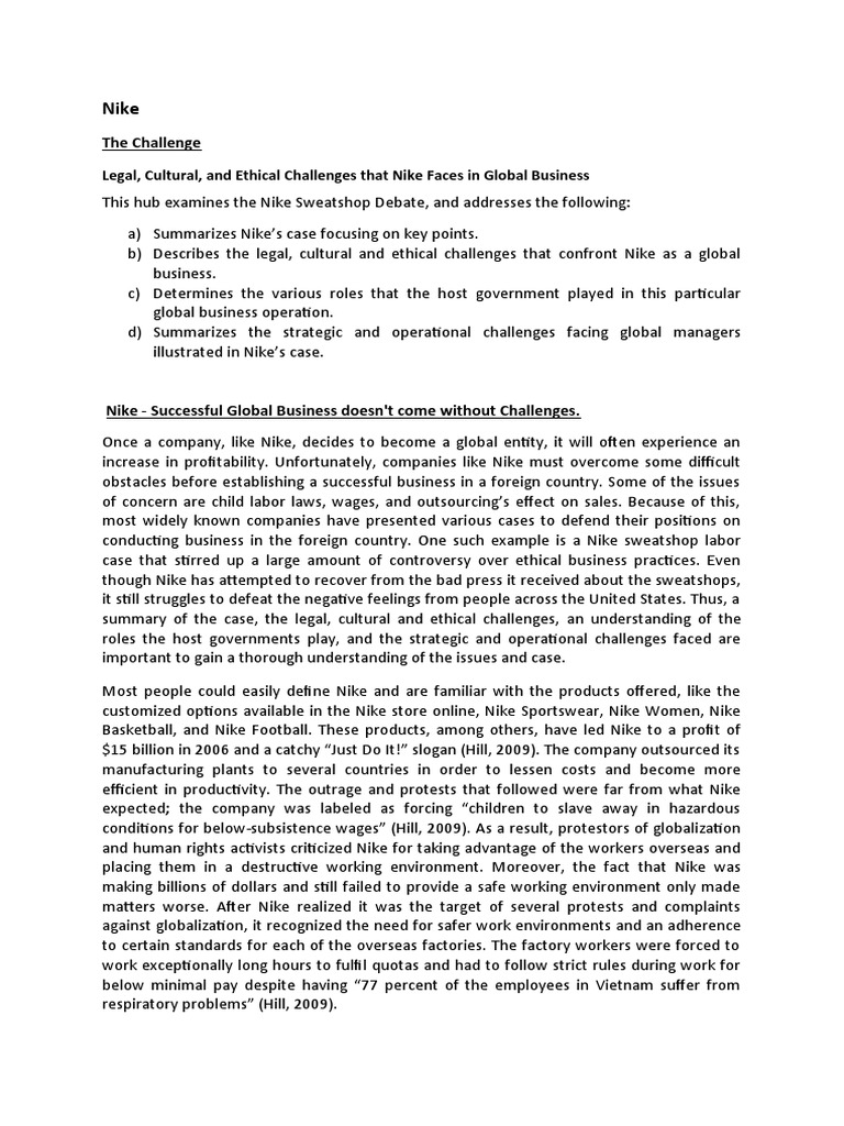 Habubu Cementerio lengua Nike-Case Study | PDF | Nike | Brand