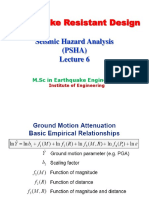 SRDS Lecture 6 Seismic Hazard Analysis (PSHA)