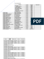 Lista de Proveedores de Materiales