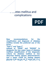 Diabetes Mellitus and Complications