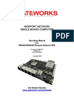 Newport Network Single Board Computer: Operating Manual For GW6400/GW6404 Newport Network SBC