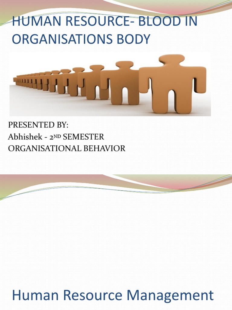 Human Resource Management Blood Flowing in Organisations Body PDF