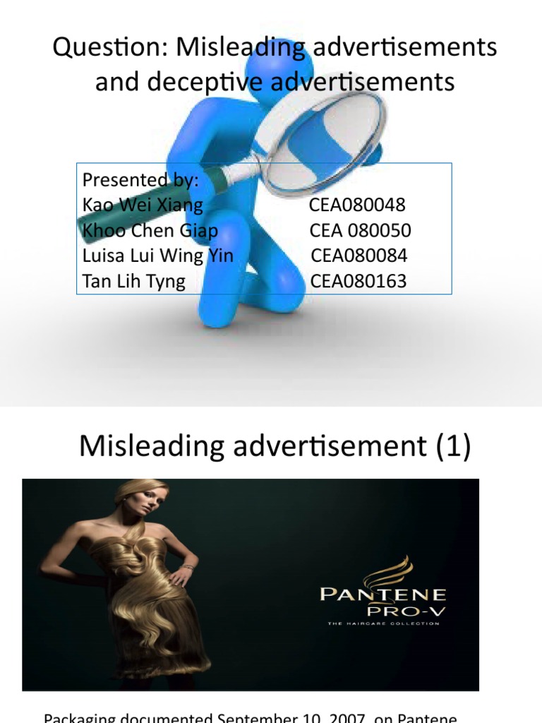 Misleading and Deceptive Advertisements | PDF