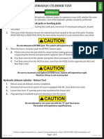 Hydraulic Cylinder Test: Hydraulic Landing Gear, Rear Stab Jacks or Leveling Jacks