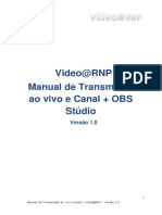 Manual Transmissão ao Vivo e Canal Video@RNP